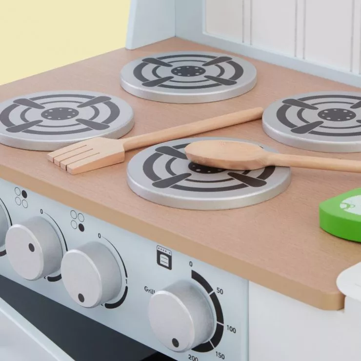 Personalised Blue Tidlo Wooden Kitchen Play Set