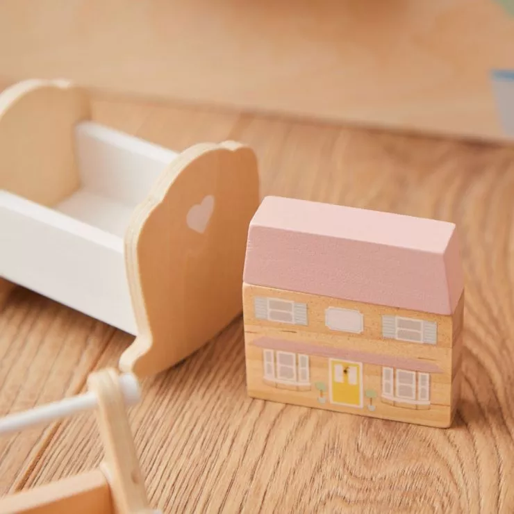 Wooden Doll’s House Nursery Furniture Set