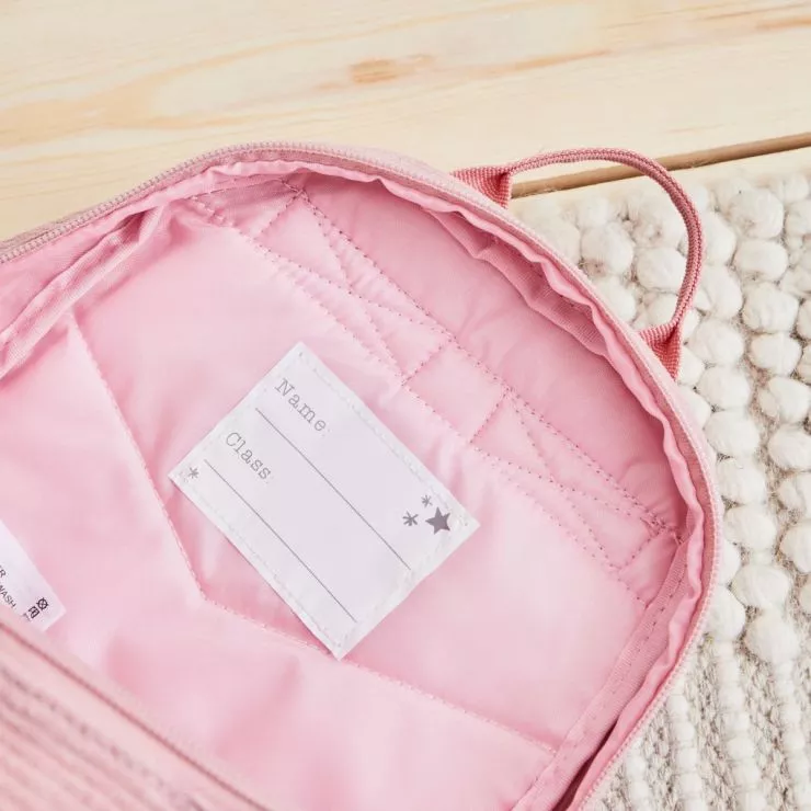 Personalised Pink Bumblebee Design Cord Mini Backpack