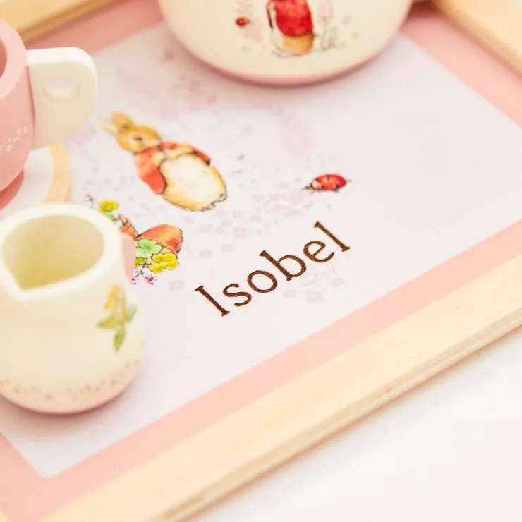 Personalised Flopsy Bunny Wooden Tea Set