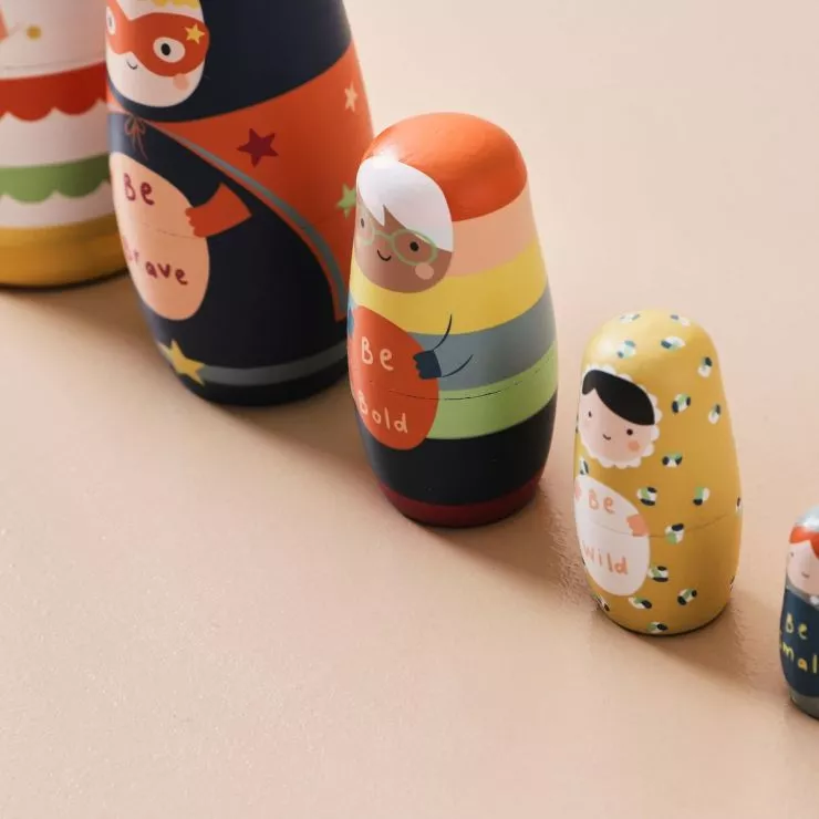 Personalised Just Bee Kids Wooden Nesting Dolls FSC®
