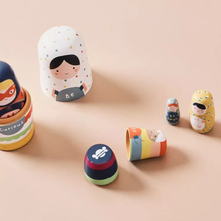 Personalised Just Bee Kids Wooden Nesting Dolls FSC®