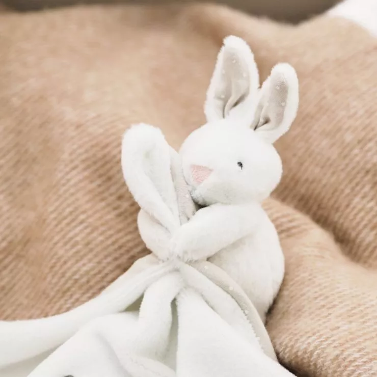 Personalised Born in 2024 Ivory Bunny Comforter