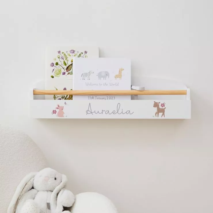 Personalised Woodland Animals Shelf