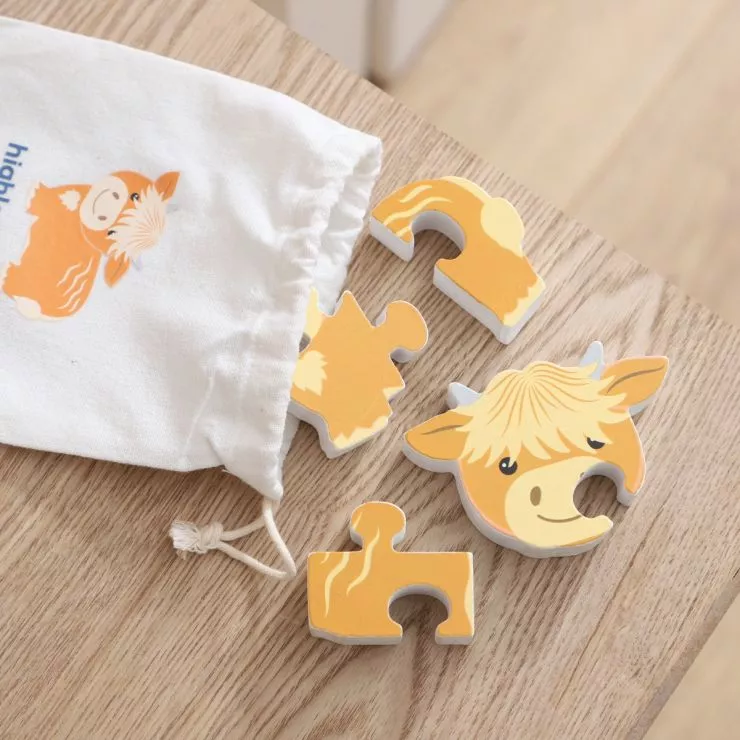 Personalised Cow Wooden Puzzle