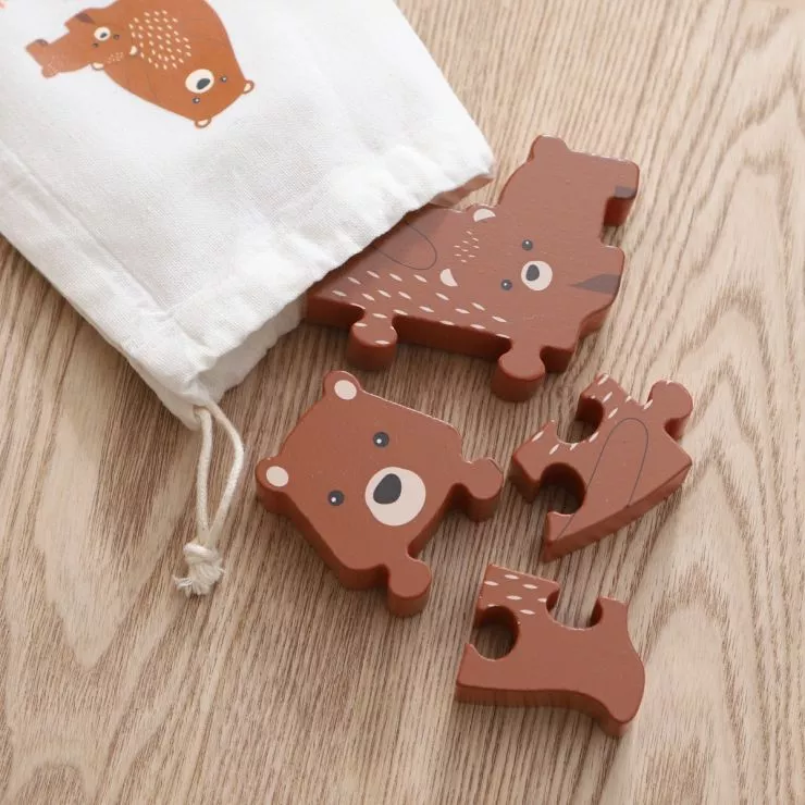 Personalised Bear Wooden Puzzle