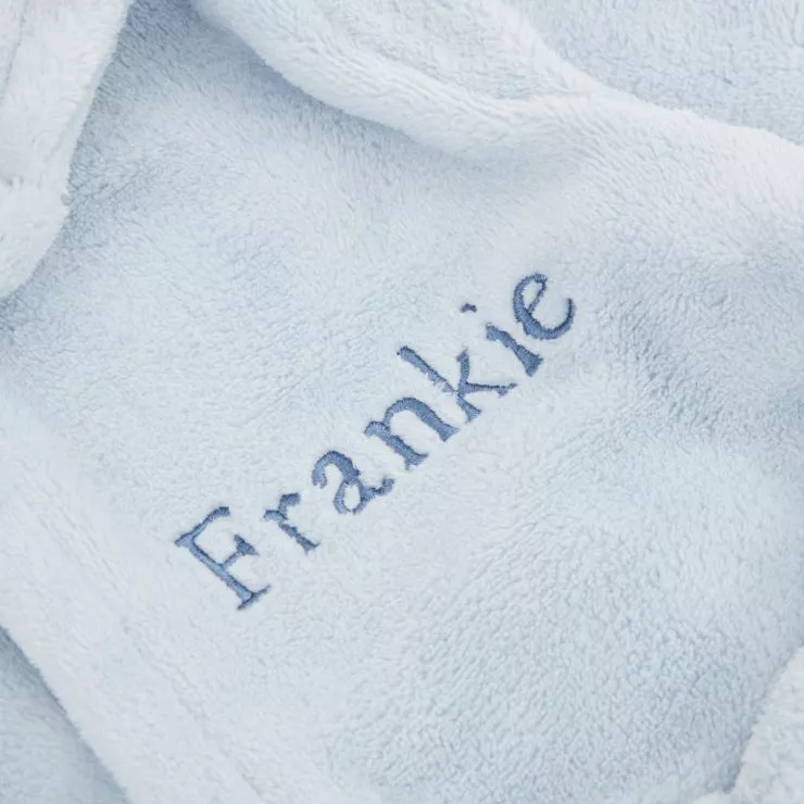 Personalised Blue Hooded Fleece Robe