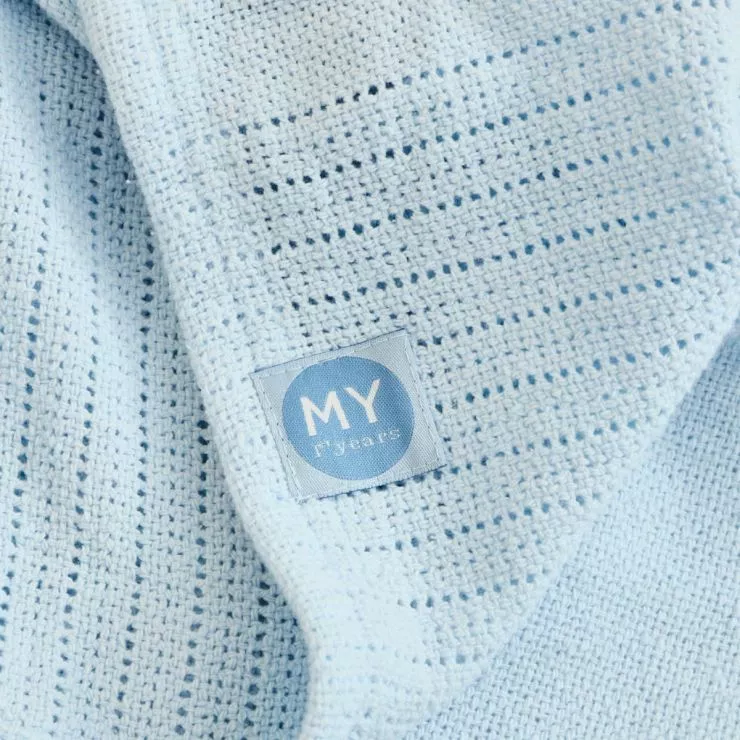 Personalised Blue Cellular Blanket