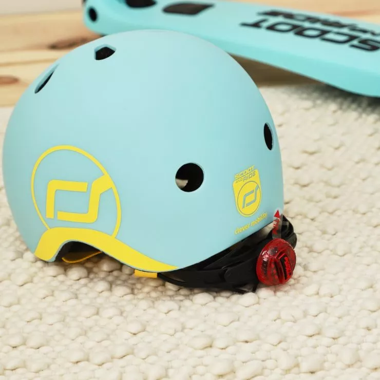Personalised Scoot and Ride Blue Highway Kick 1 Scooter & Helmet Gift Set
