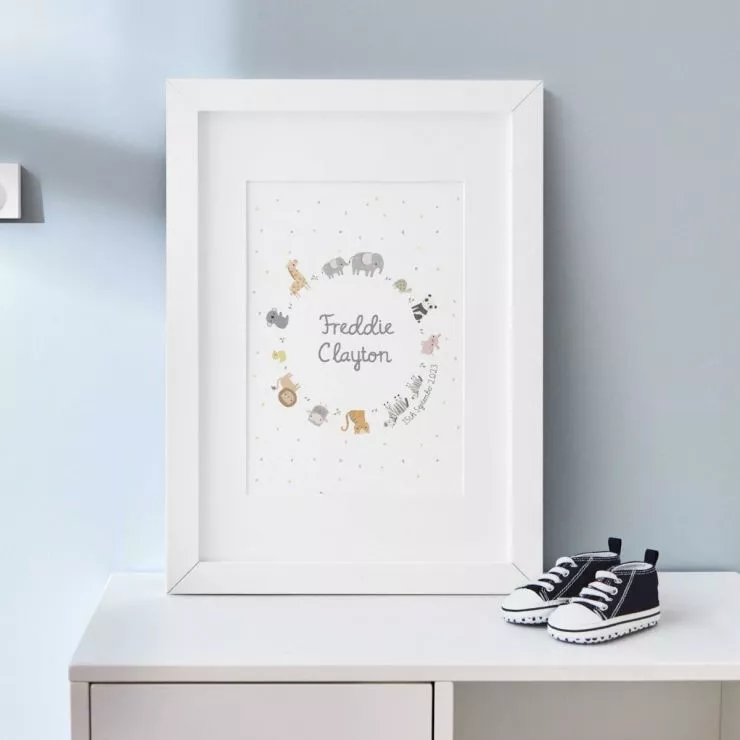 Personalised Born to be Loved Cream Wall Art